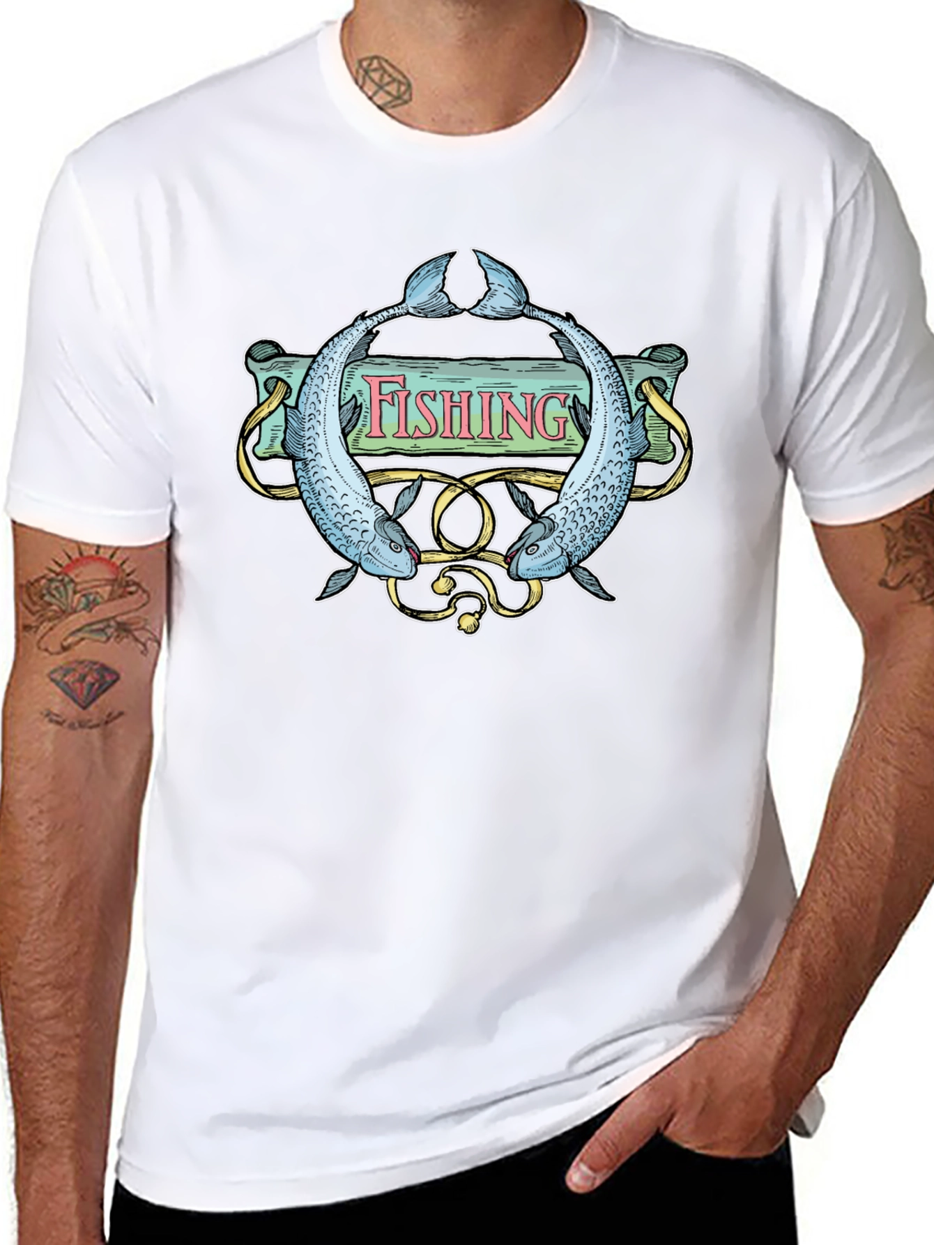 Fishing T-Shirt - Two Fish Design