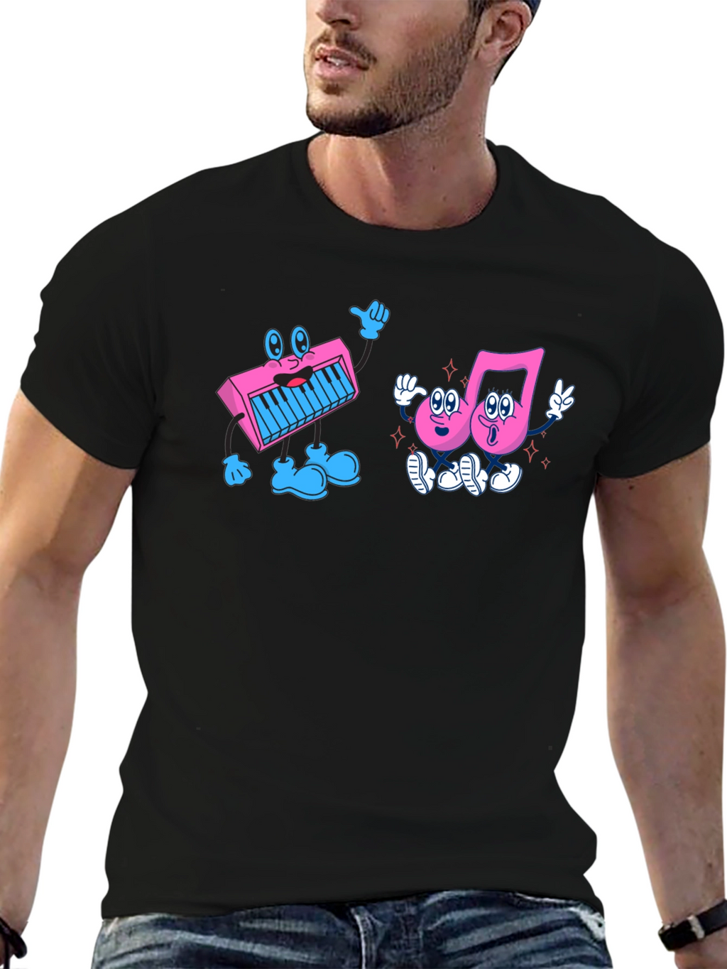 Musical Friends Graphic Tee - Black