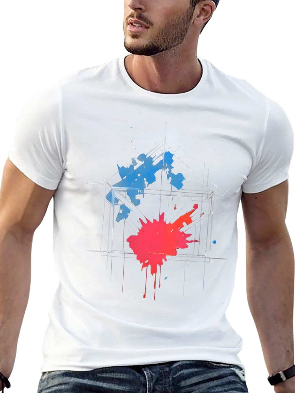 Abstract Splatter Graphic Tee