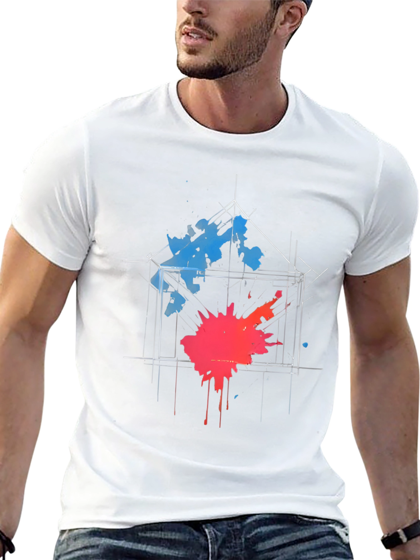Abstract Splatter Graphic Tee