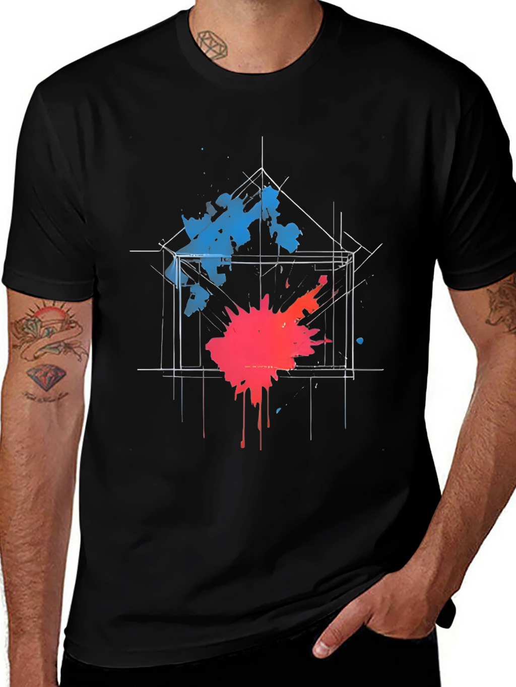 Abstract Splatter Graphic Tee