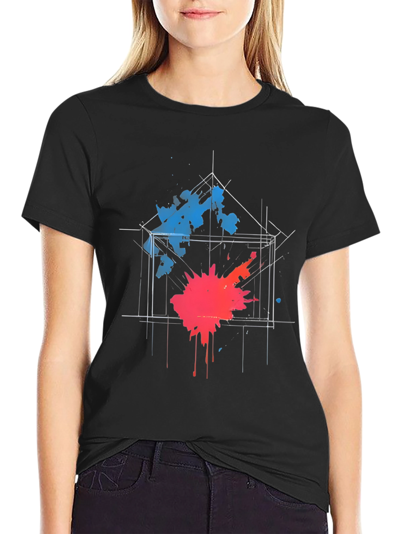 Abstract Splatter Graphic Tee
