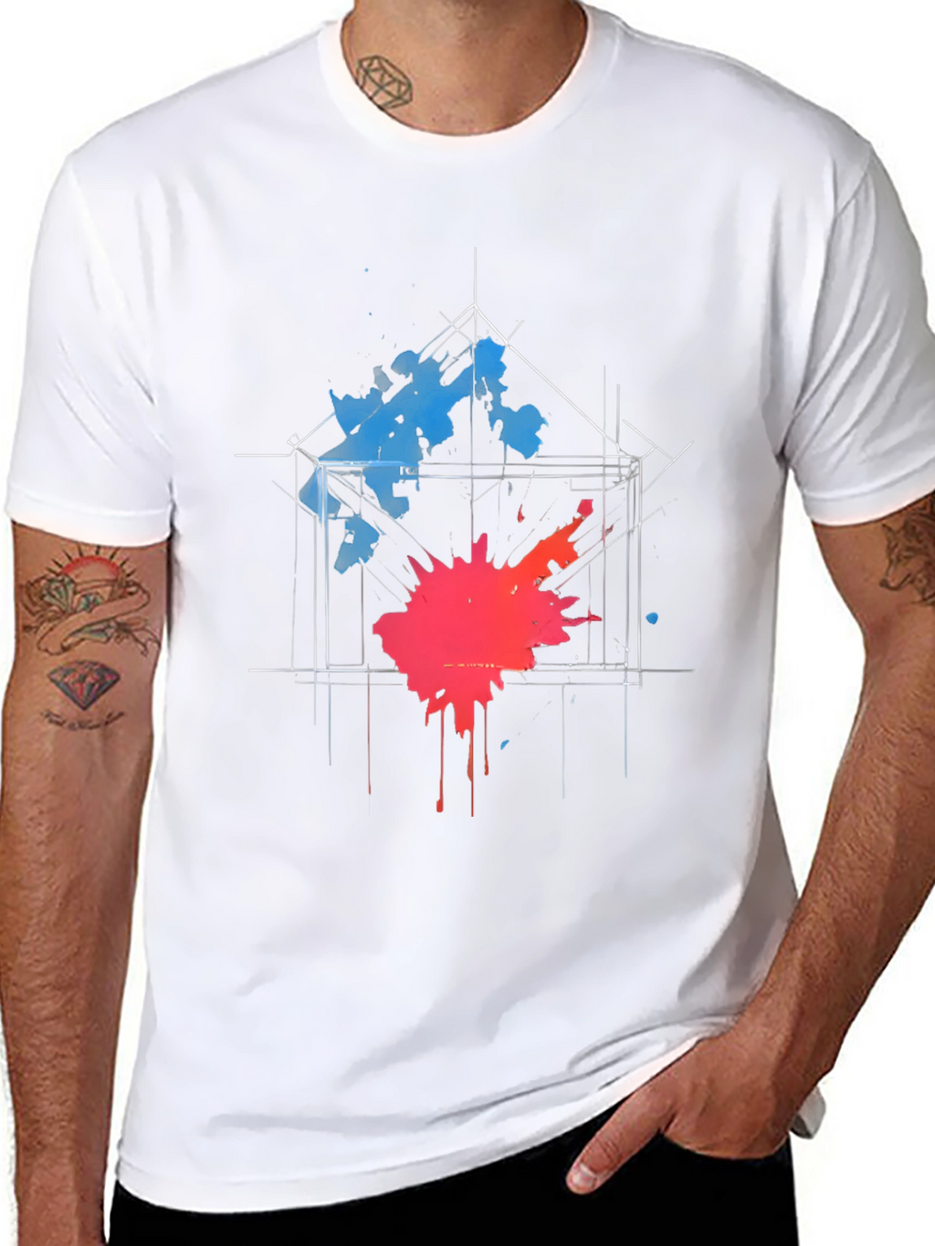Abstract Splatter Graphic Tee