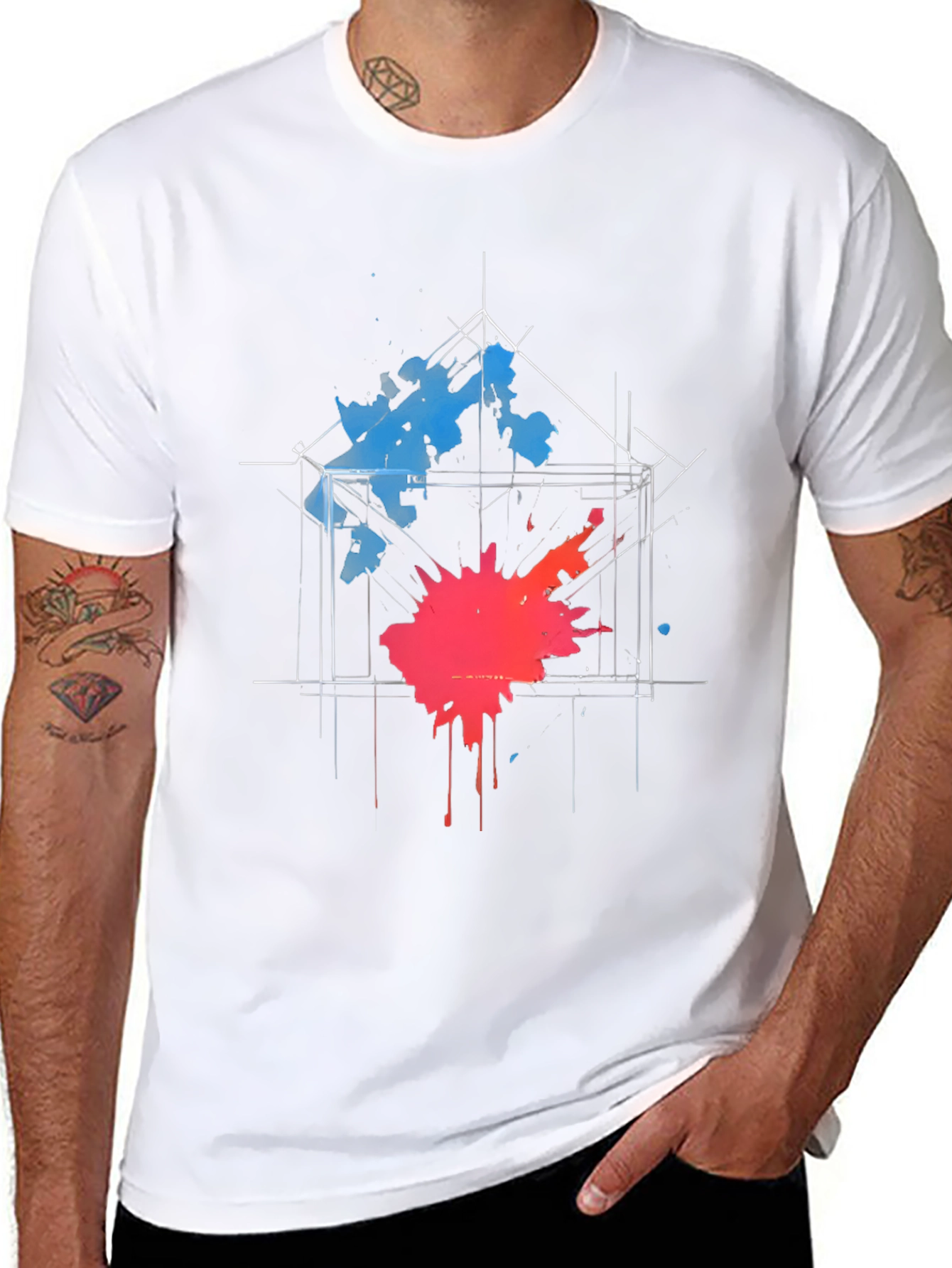 Abstract Splatter Graphic Tee