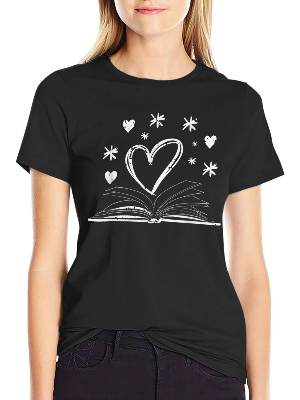 Book Heart Graphic Tee - Readers Delight