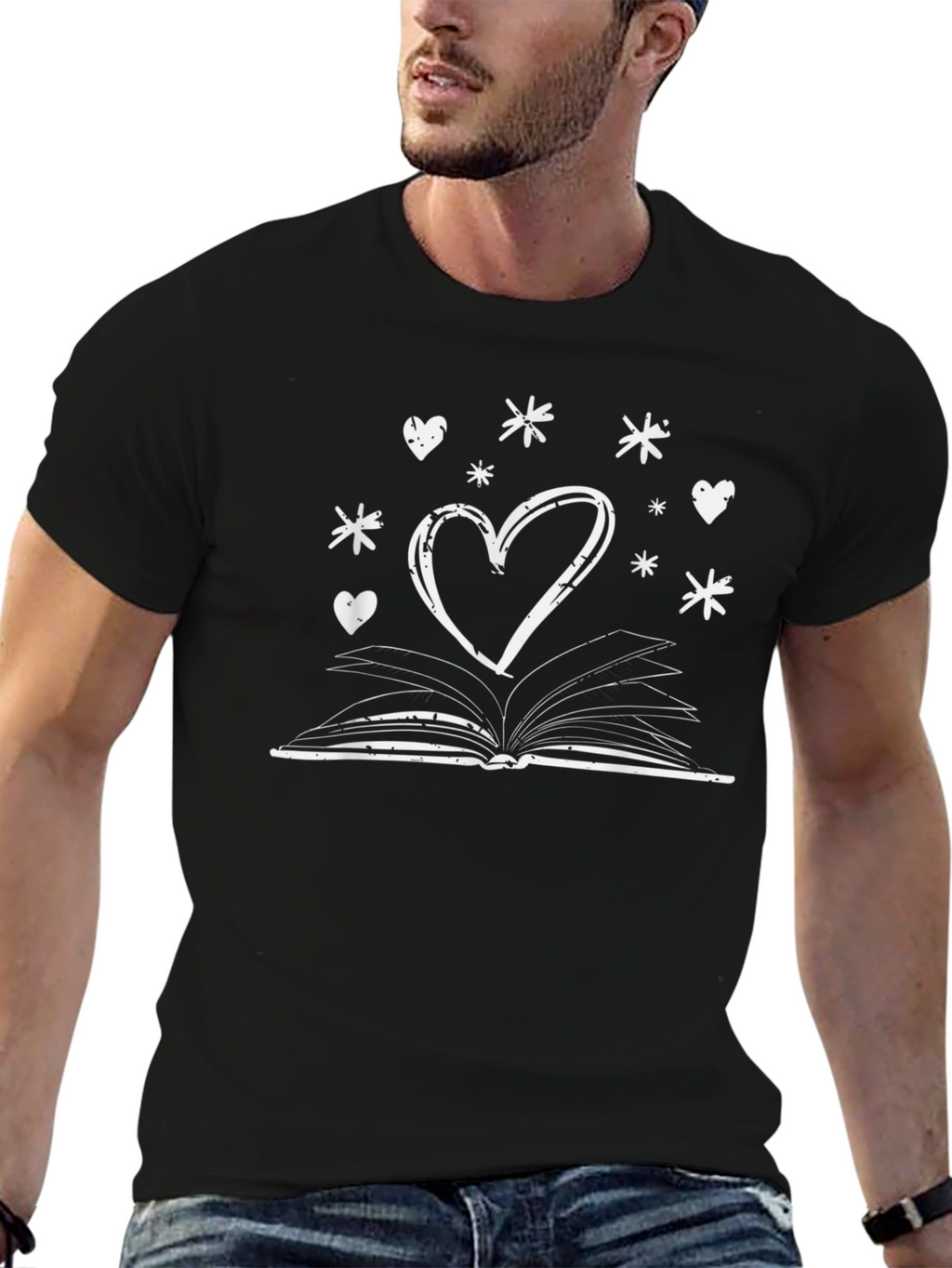 Book Heart Graphic Tee - Readers Delight