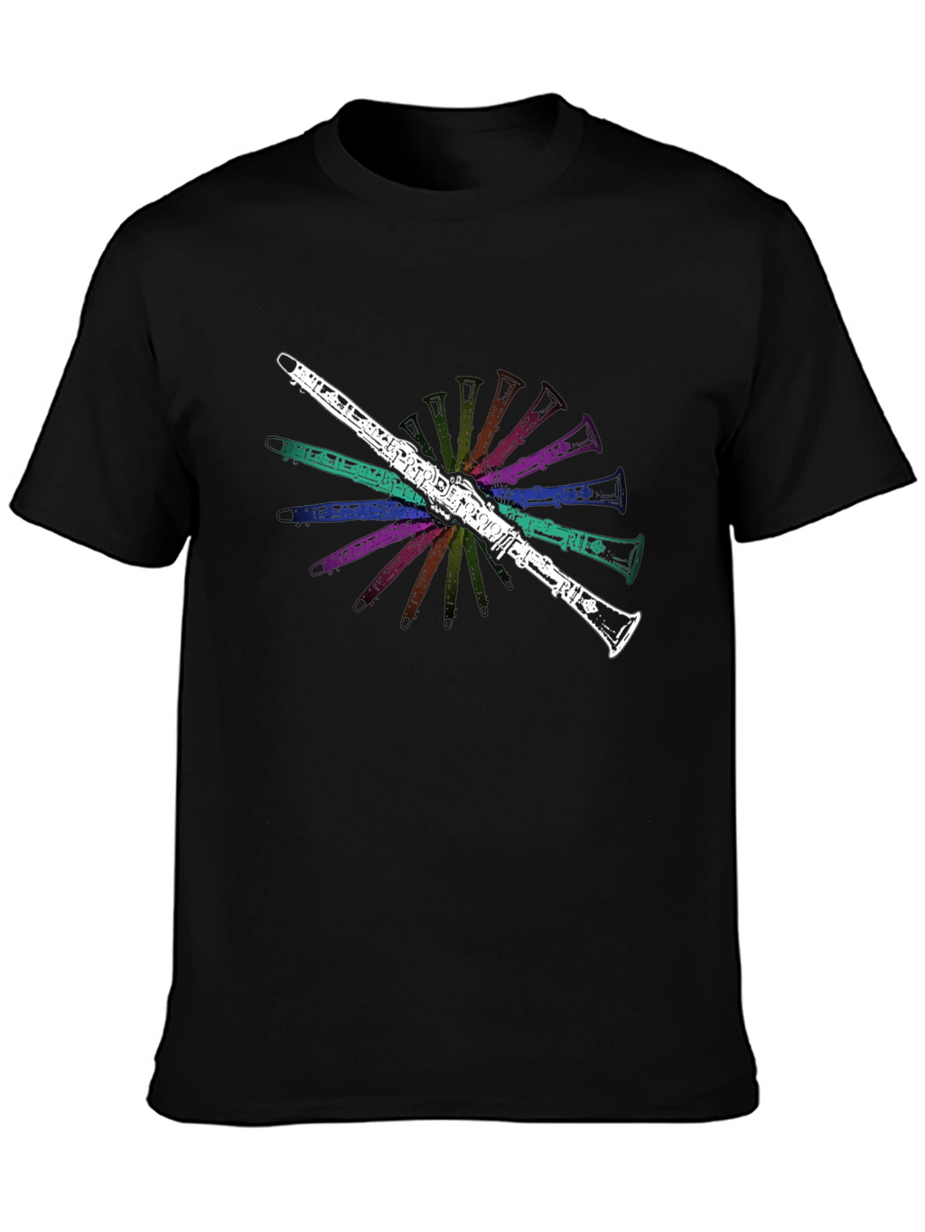 Clarinet Burst Graphic Tee - Musicians Black T-Shirt