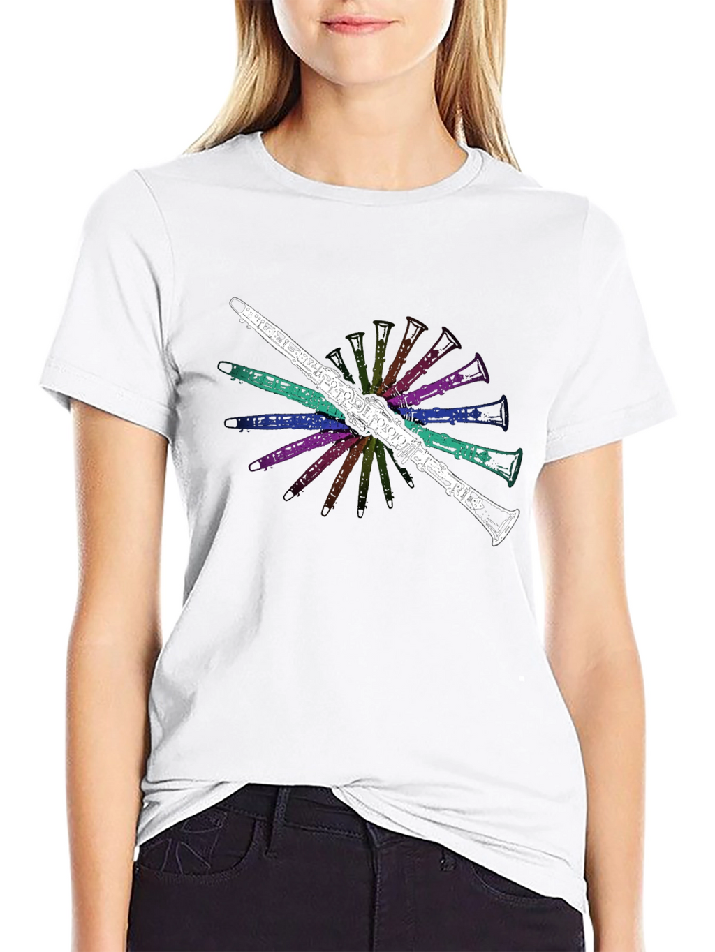 Clarinet Burst Graphic Tee - Musicians Black T-Shirt