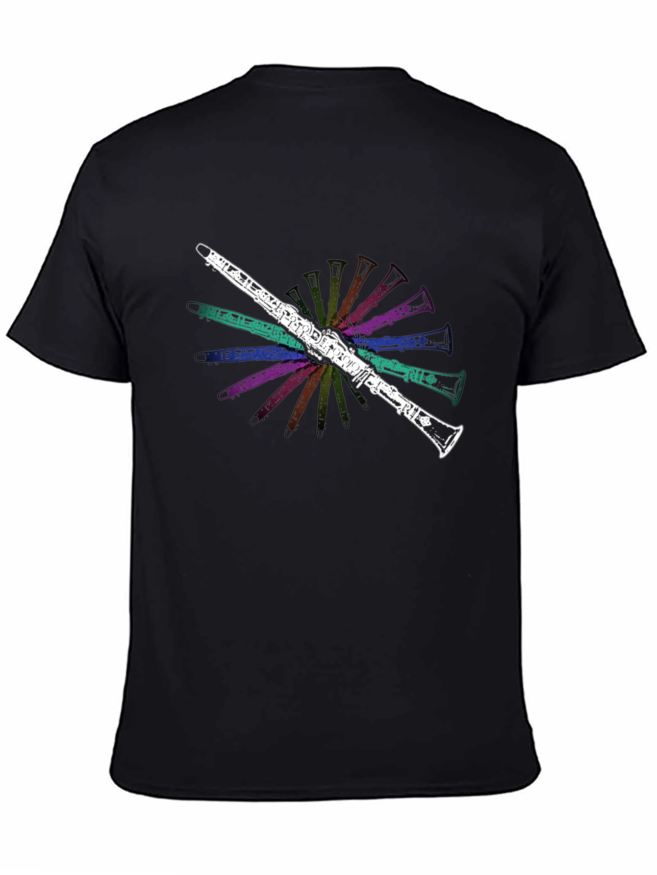 Clarinet Burst Graphic Tee - Musicians Black T-Shirt