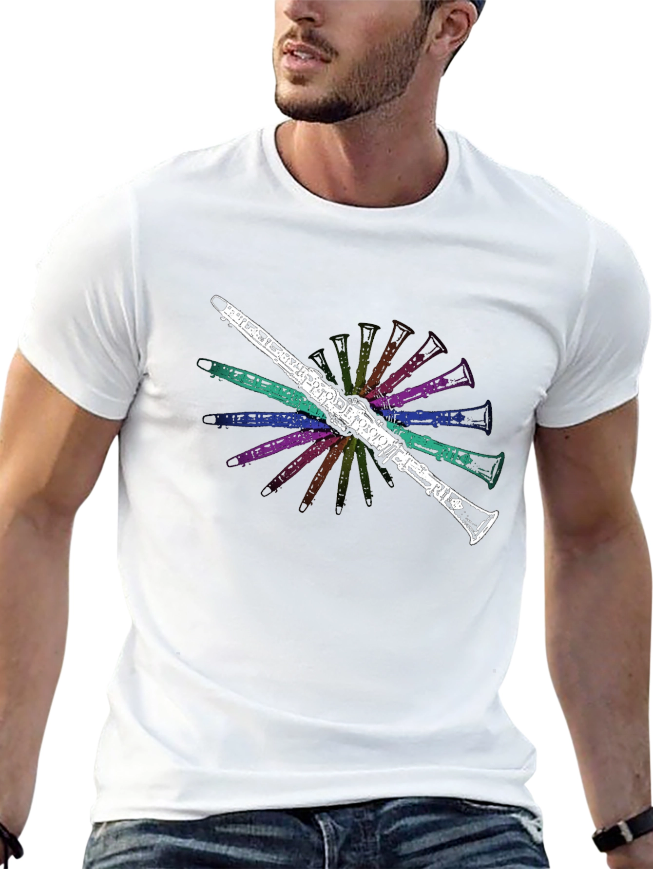 Clarinet Burst Graphic Tee - Musicians Black T-Shirt