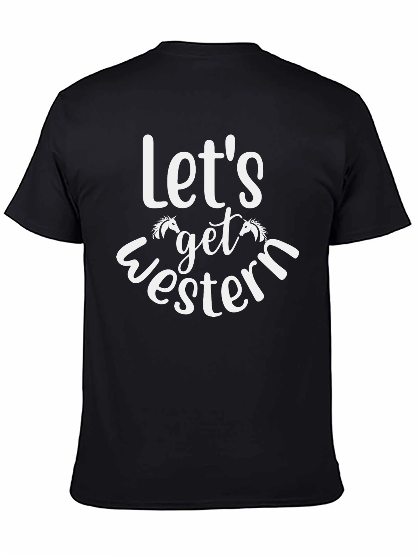 Lets Get Western Graphic Tee - Black