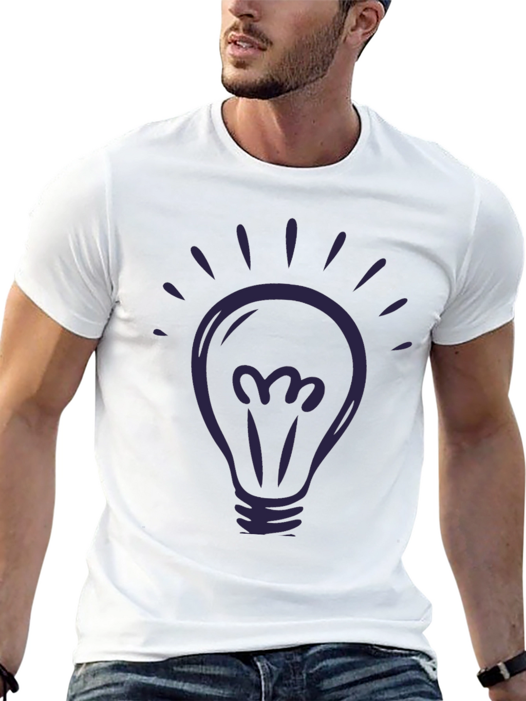 Idea Light Bulb Graphic T-Shirt