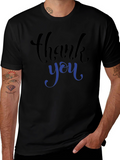 Thank You Graphic Tee - Black