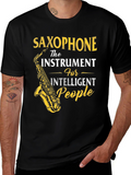 Saxophone Instrument Intelligent People T-Shirt
