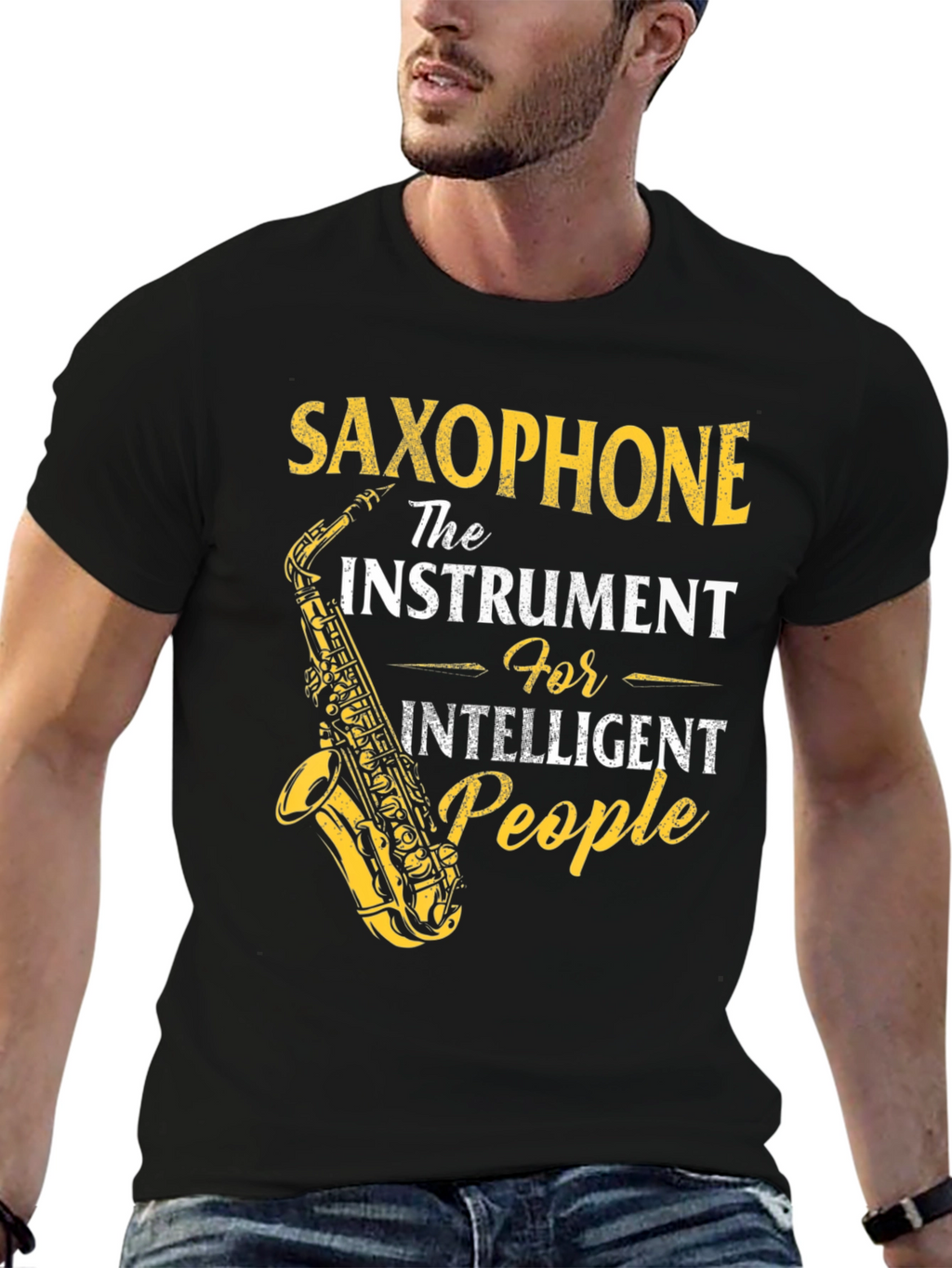 Saxophone Instrument Intelligent People T-Shirt