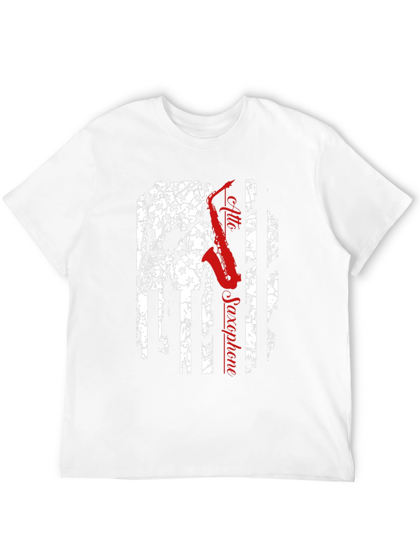 Alto Saxophone American Flag T-Shirt