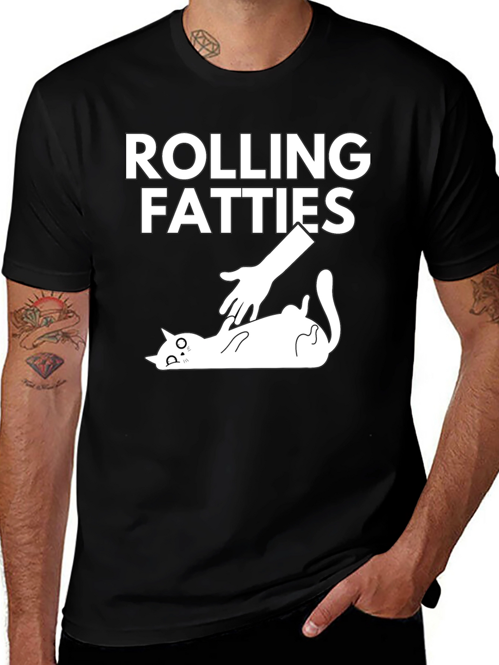 Rolling Fatties Cat T-Shirt