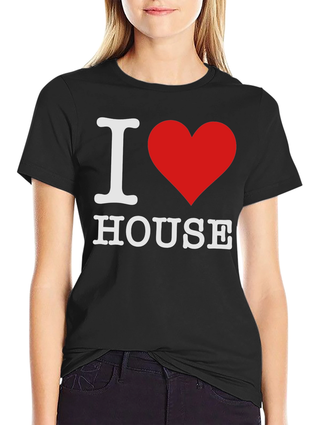 I Heart House Music T-Shirt - Black Cotton Tee