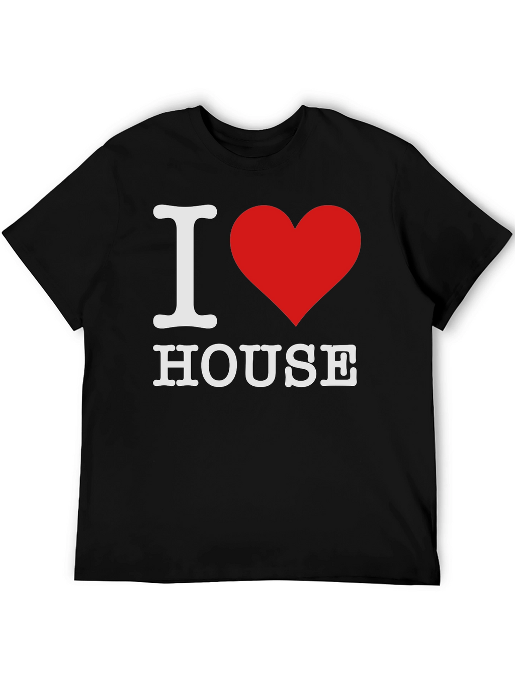 I Heart House Music T-Shirt - Black Cotton Tee