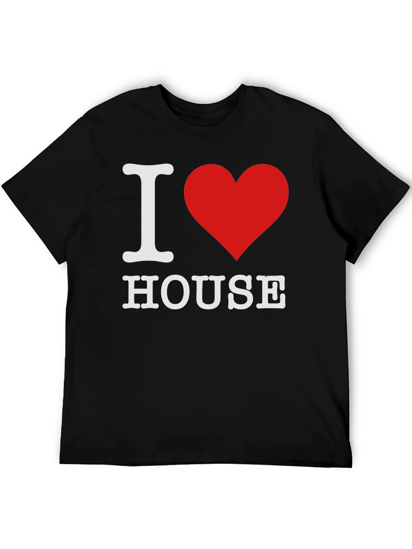 I Heart House Music T-Shirt - Black Cotton Tee