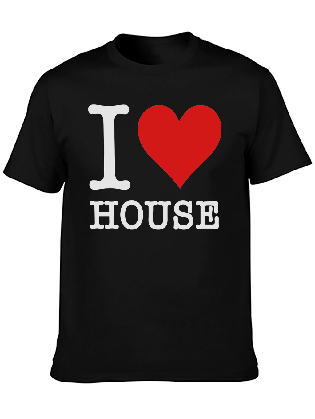 I Heart House Music T-Shirt - Black Cotton Tee