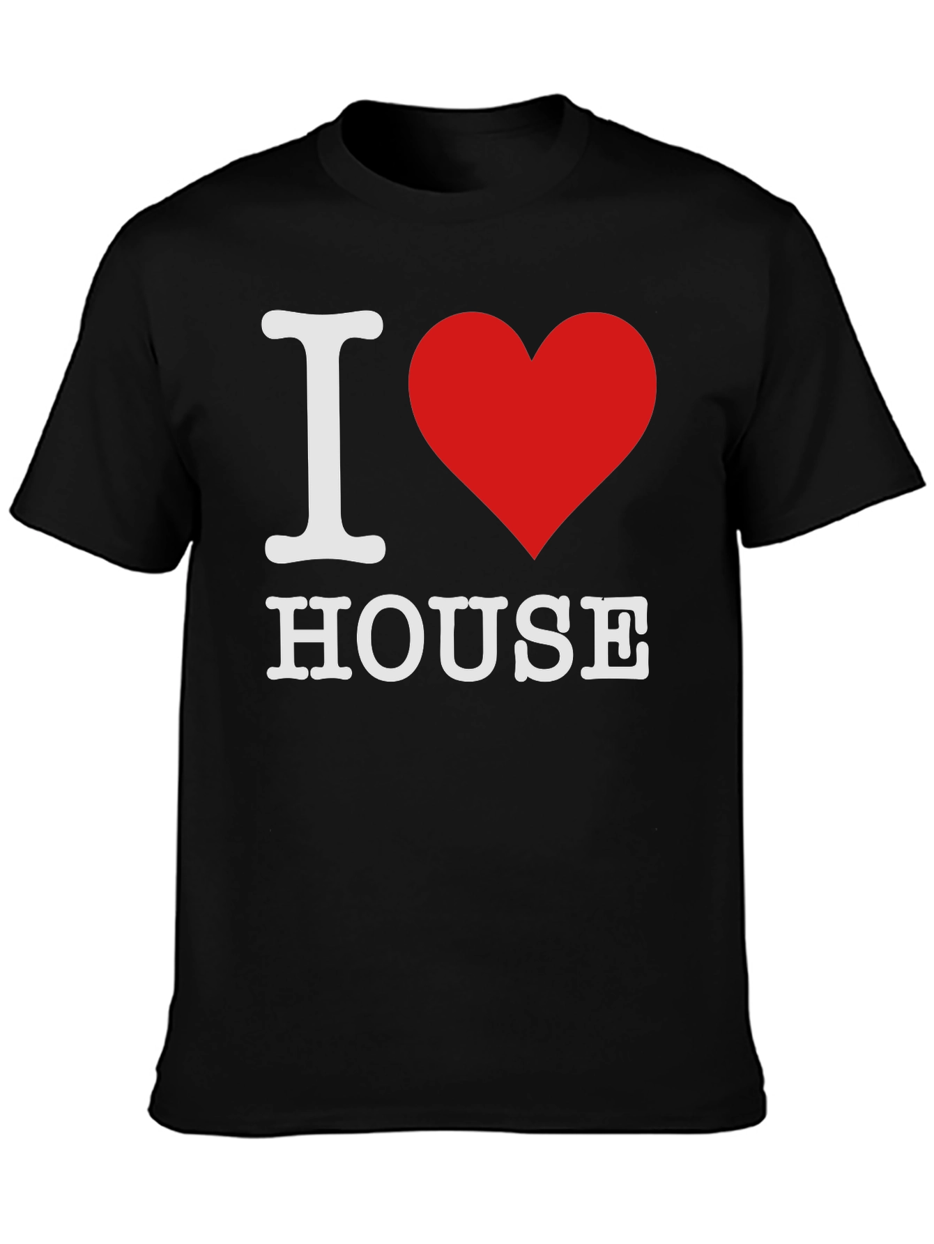I Heart House Music T-Shirt - Black Cotton Tee