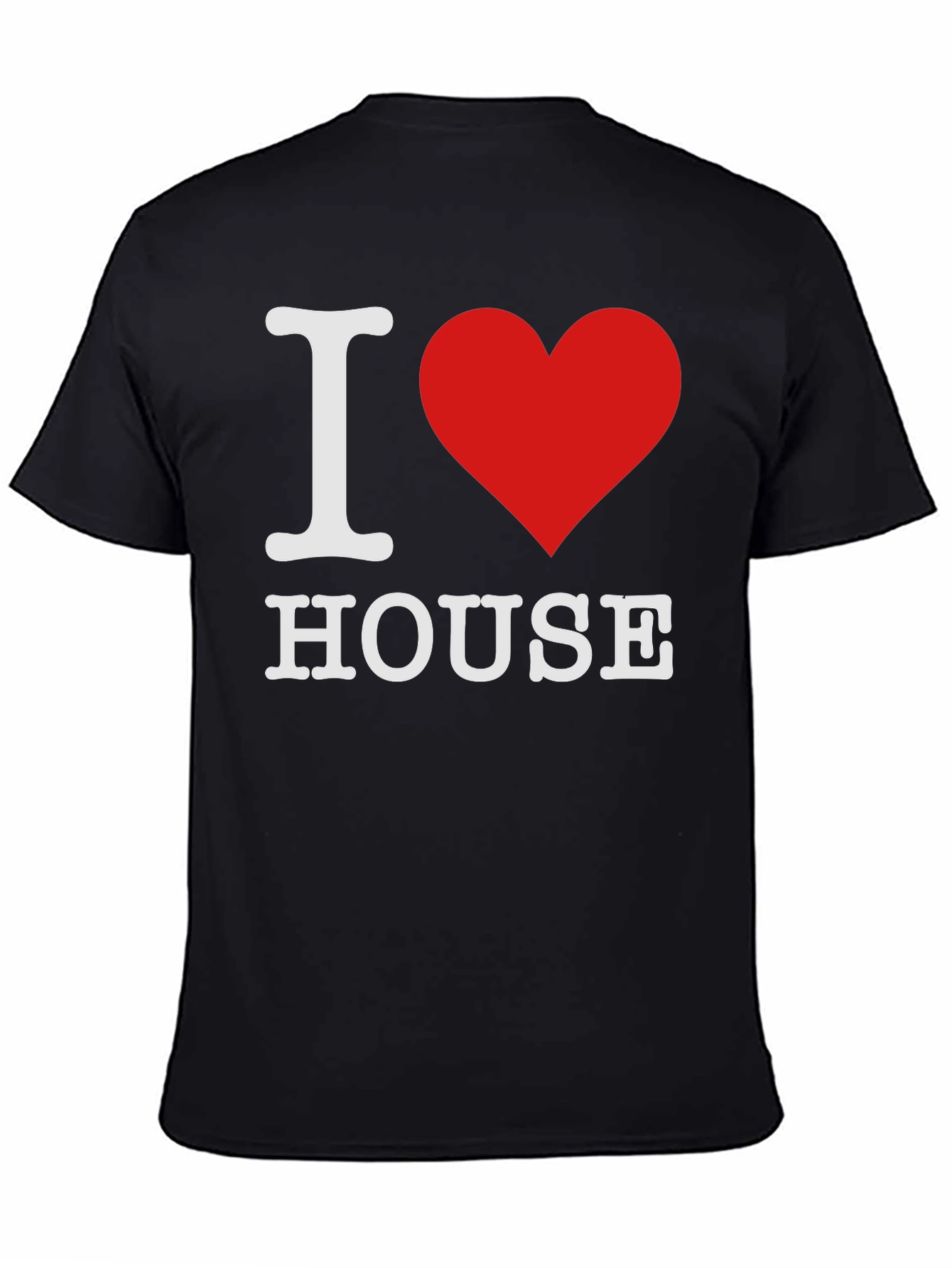 I Heart House Music T-Shirt - Black Cotton Tee