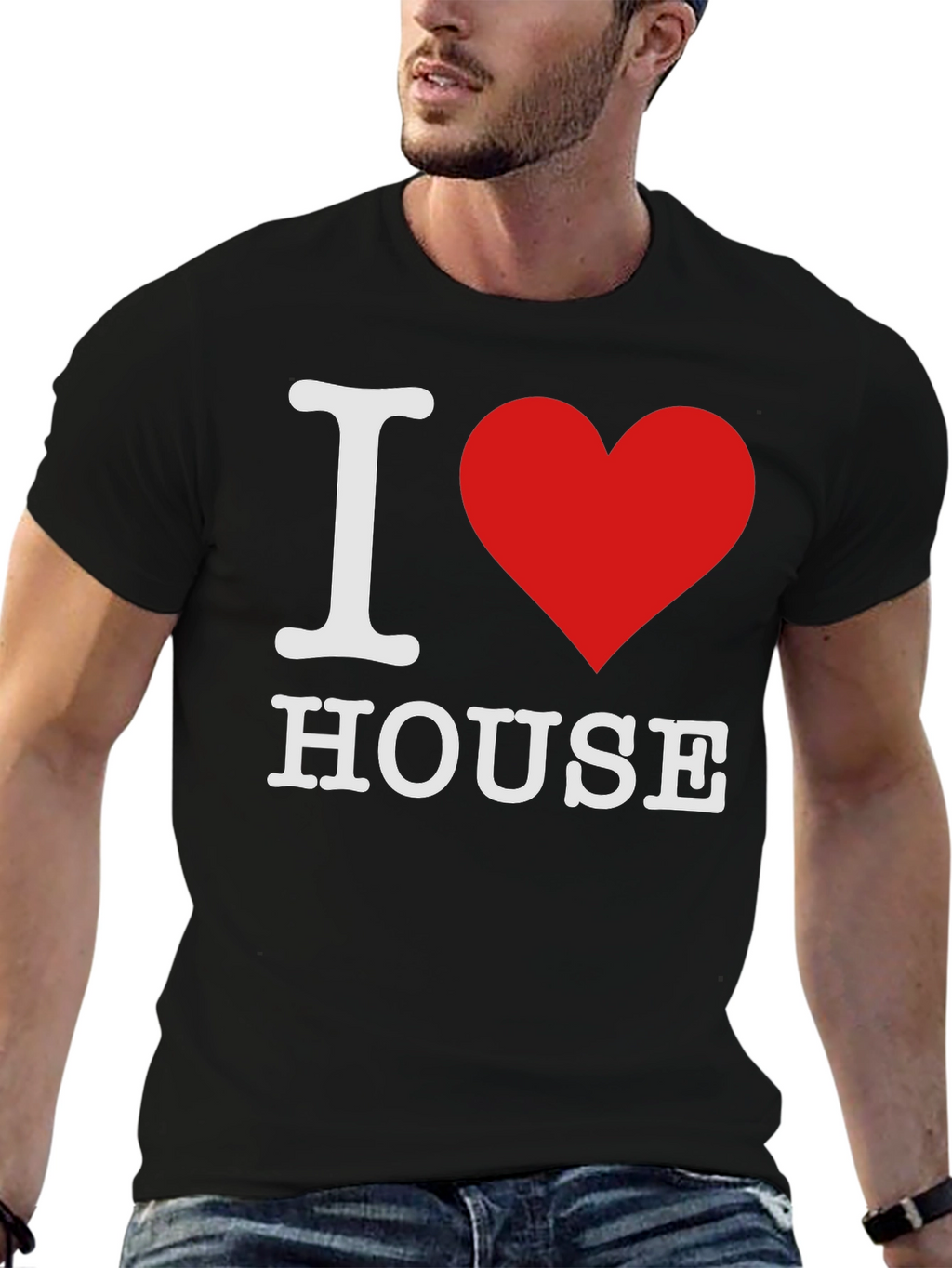 I Heart House Music T-Shirt - Black Cotton Tee