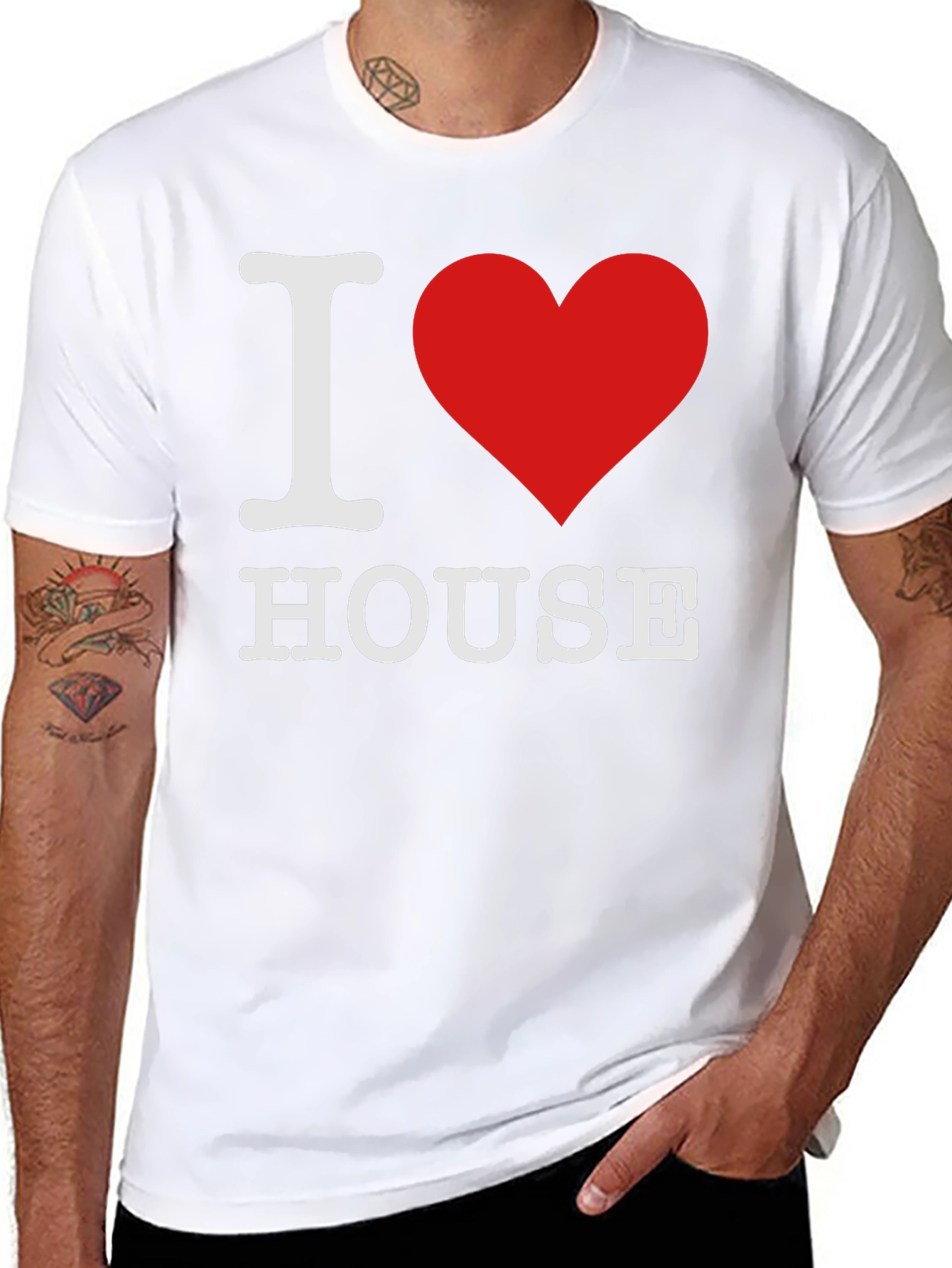 I Heart House Music T-Shirt - Black Cotton Tee