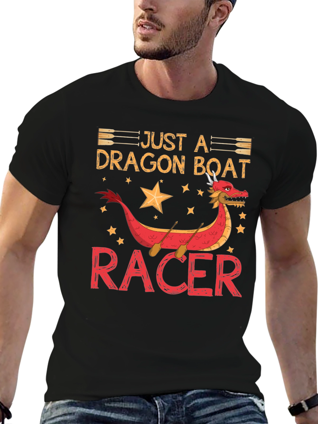 Just A Dragon Boat Racer Graphic T-Shirt