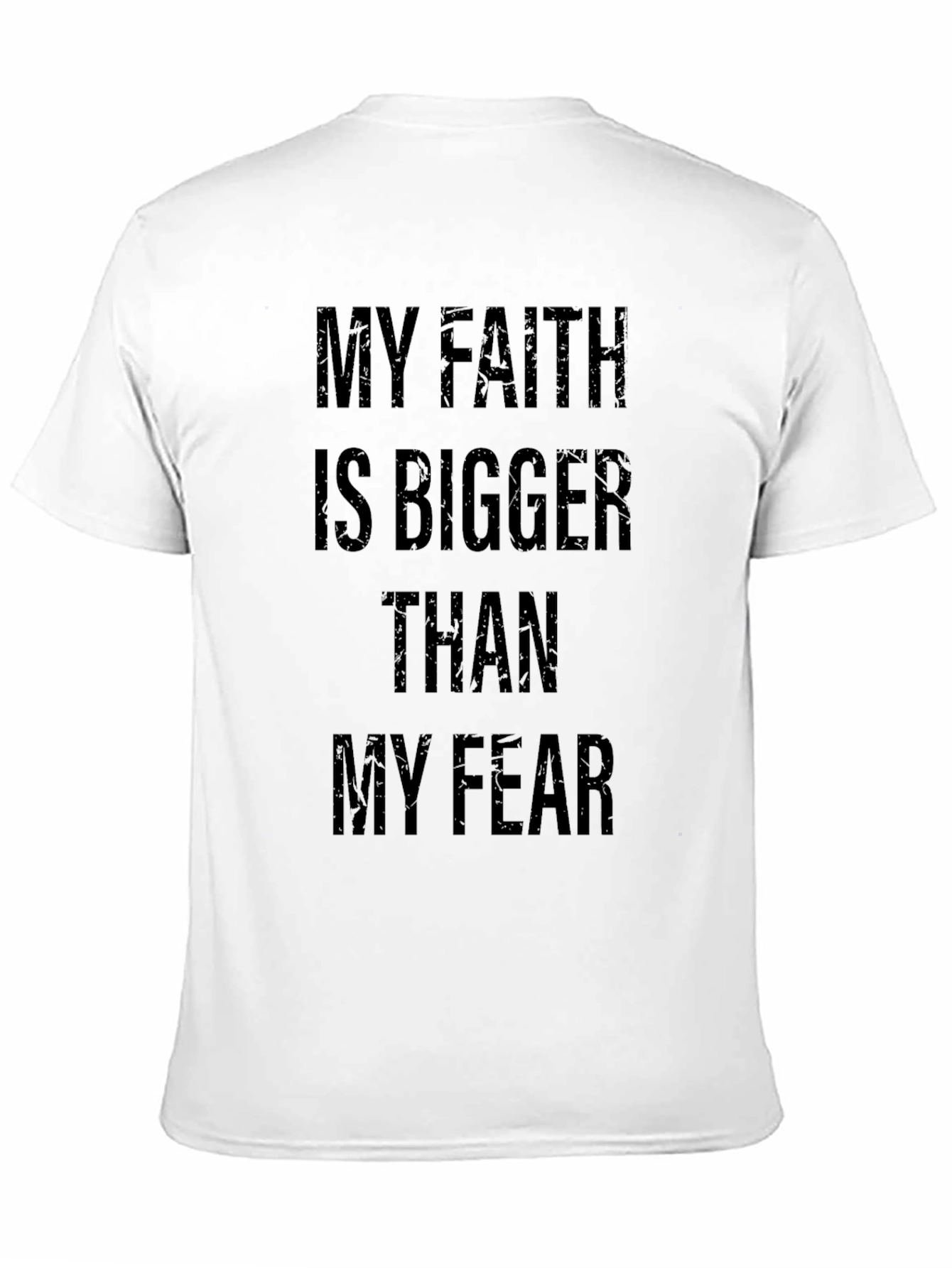 Faith Over Fear Graphic Tee - Black Cotton T-Shirt