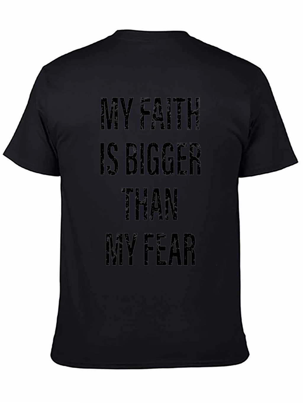 Faith Over Fear Graphic Tee - Black Cotton T-Shirt