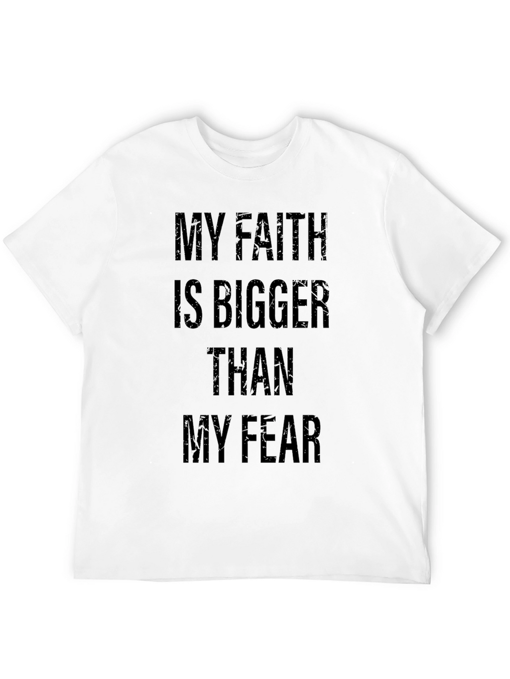 Faith Over Fear Graphic Tee - Black Cotton T-Shirt