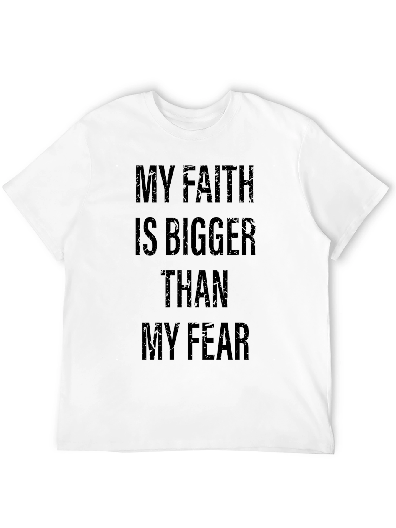 Faith Over Fear Graphic Tee - Black Cotton T-Shirt