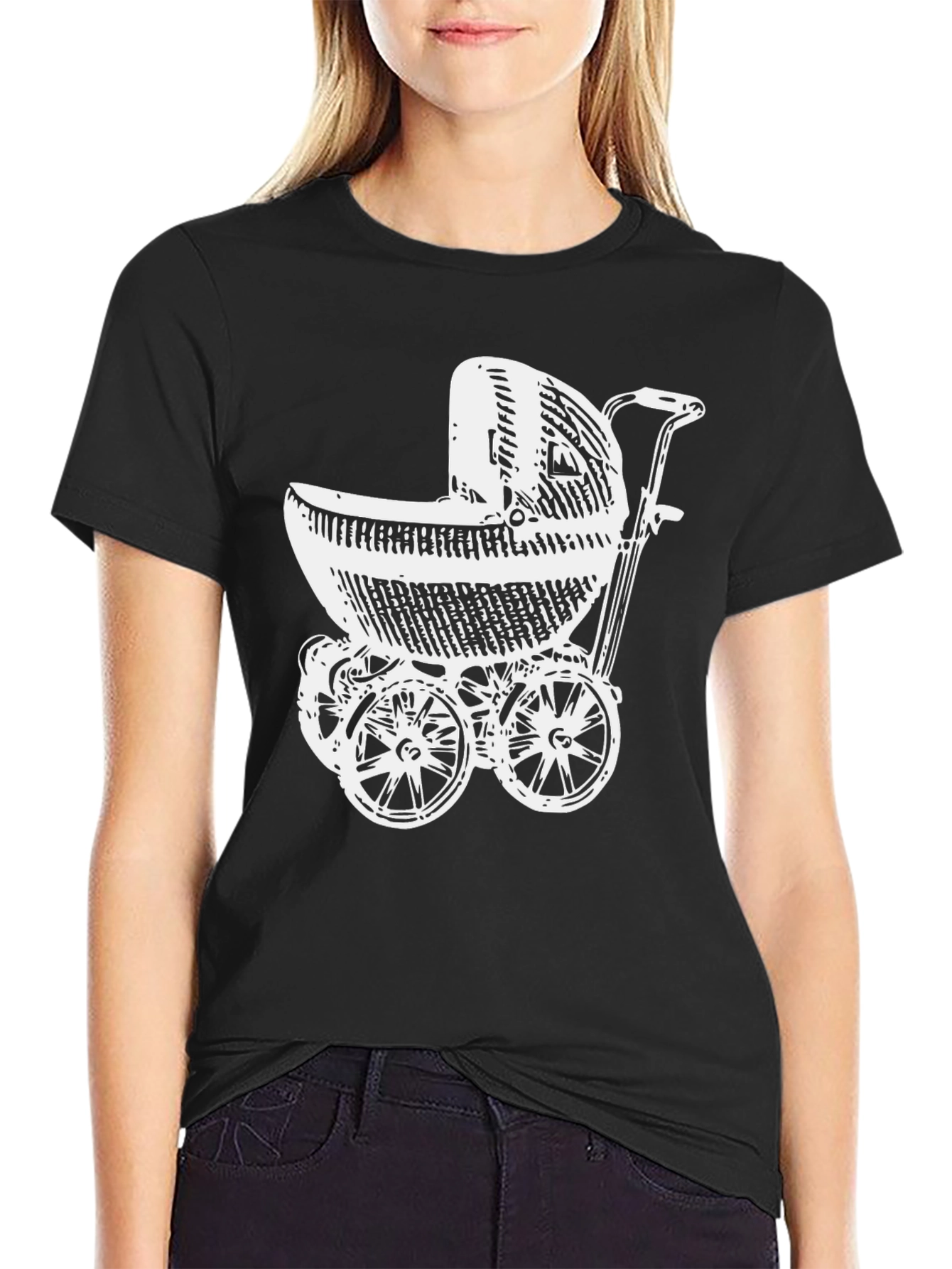 Retro Stroller Graphic T-Shirt - Classic Cool!