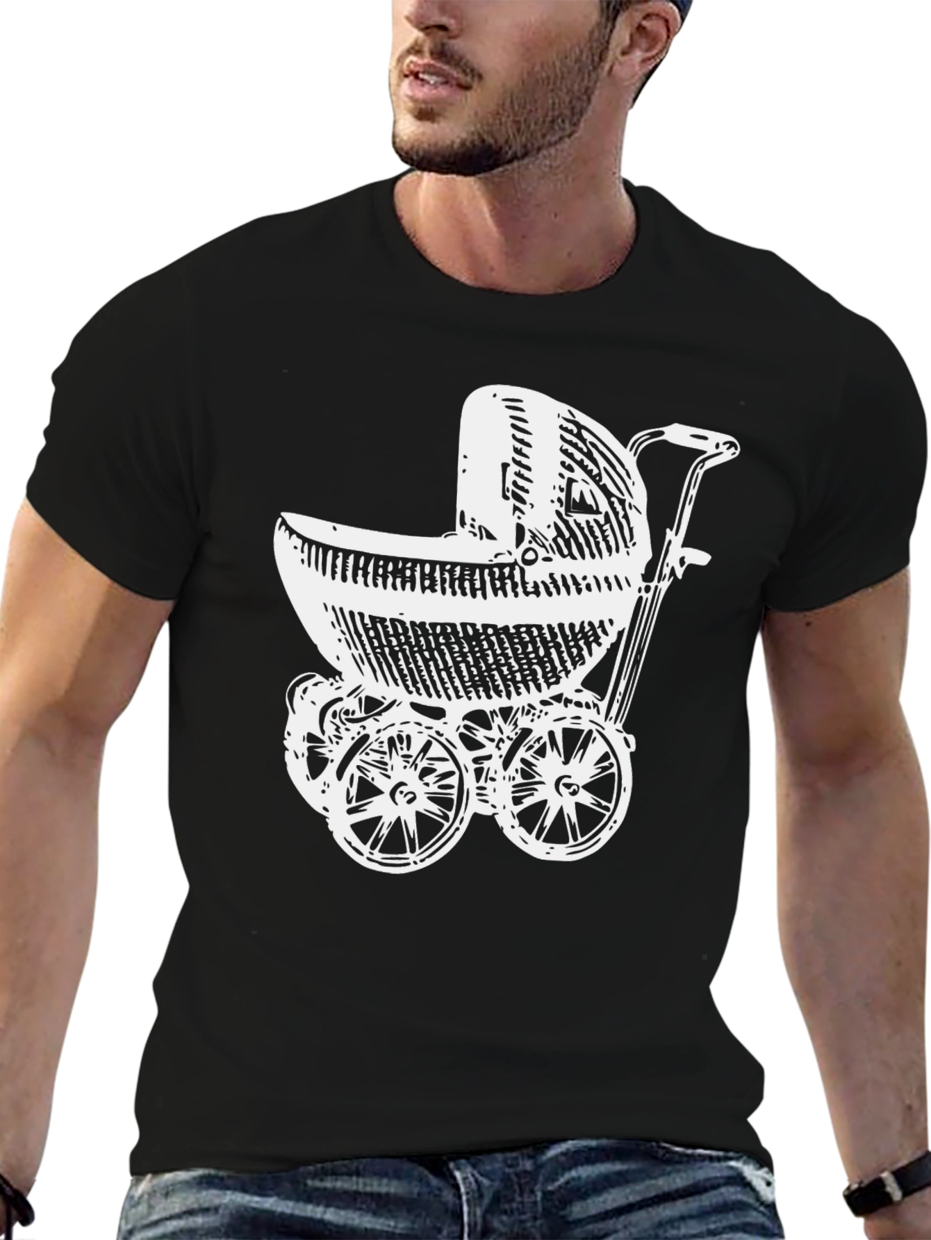 Retro Stroller Graphic T-Shirt - Classic Cool!