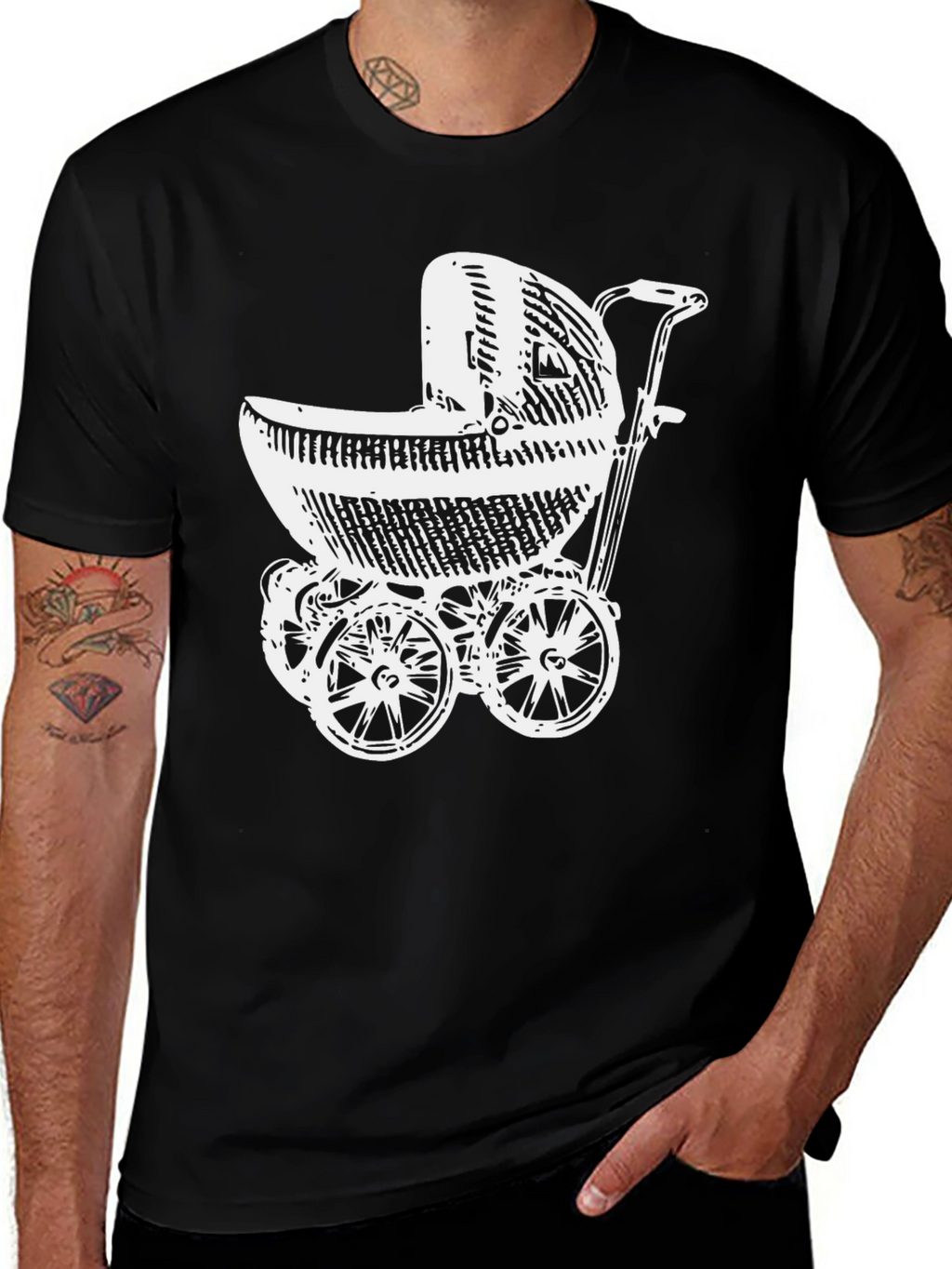 Retro Stroller Graphic T-Shirt - Classic Cool!