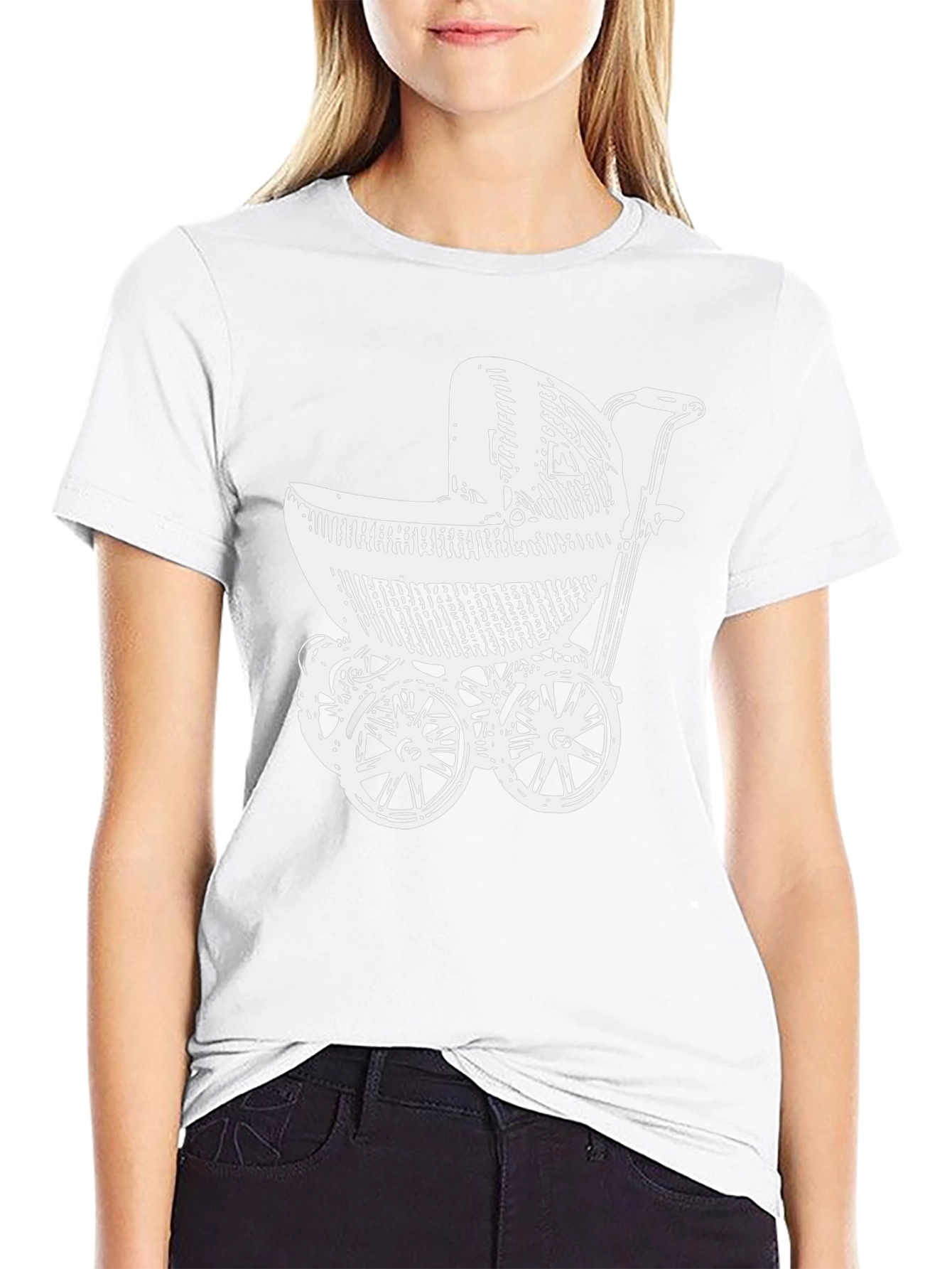 Retro Stroller Graphic T-Shirt - Classic Cool!
