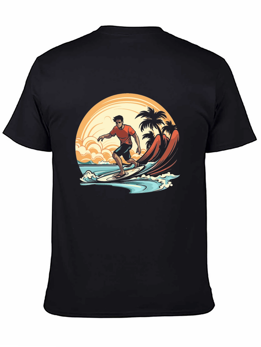 Surfer Graphic Tee - Beach Vibes