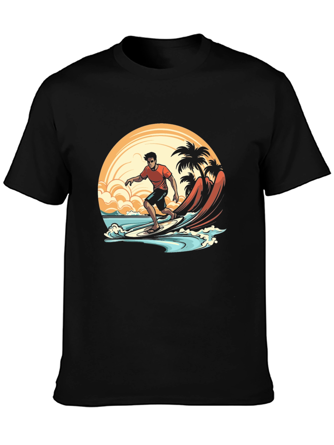 Surfer Graphic Tee - Beach Vibes