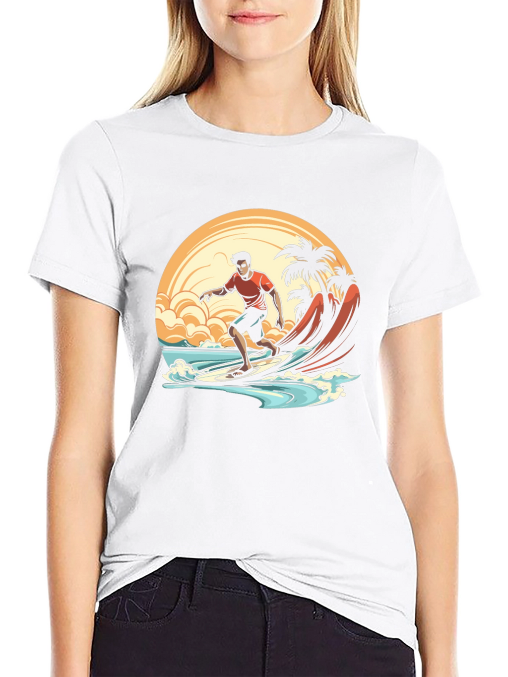 Surfer Graphic Tee - Beach Vibes