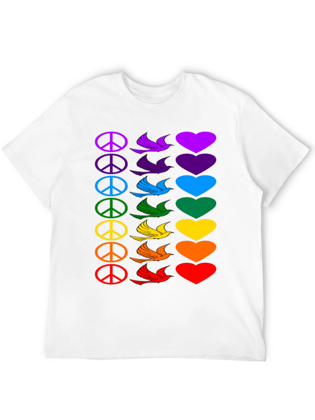 Rainbow Peace Love T-Shirt