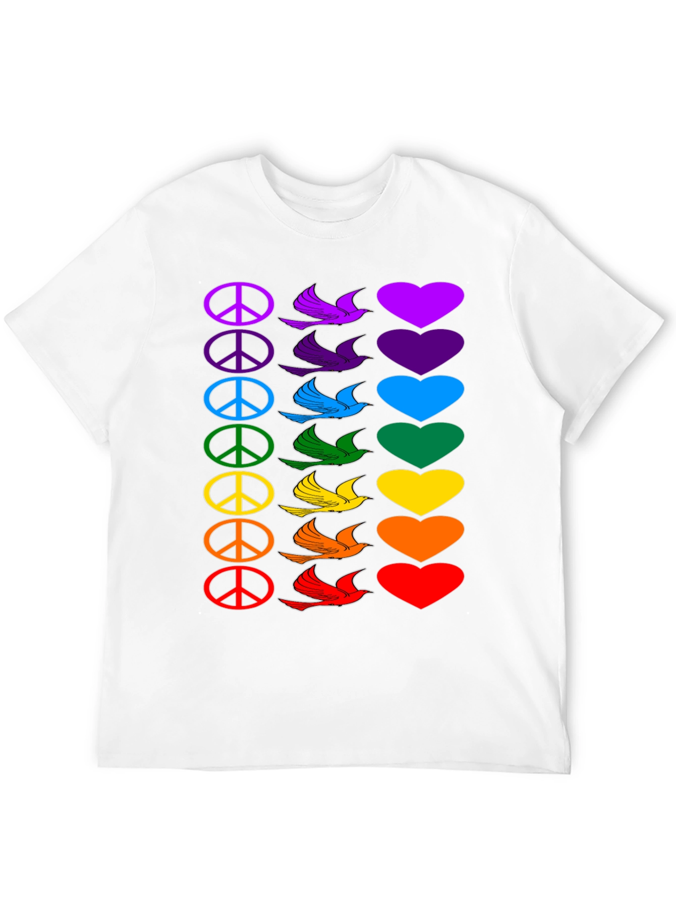 Rainbow Peace Love T-Shirt