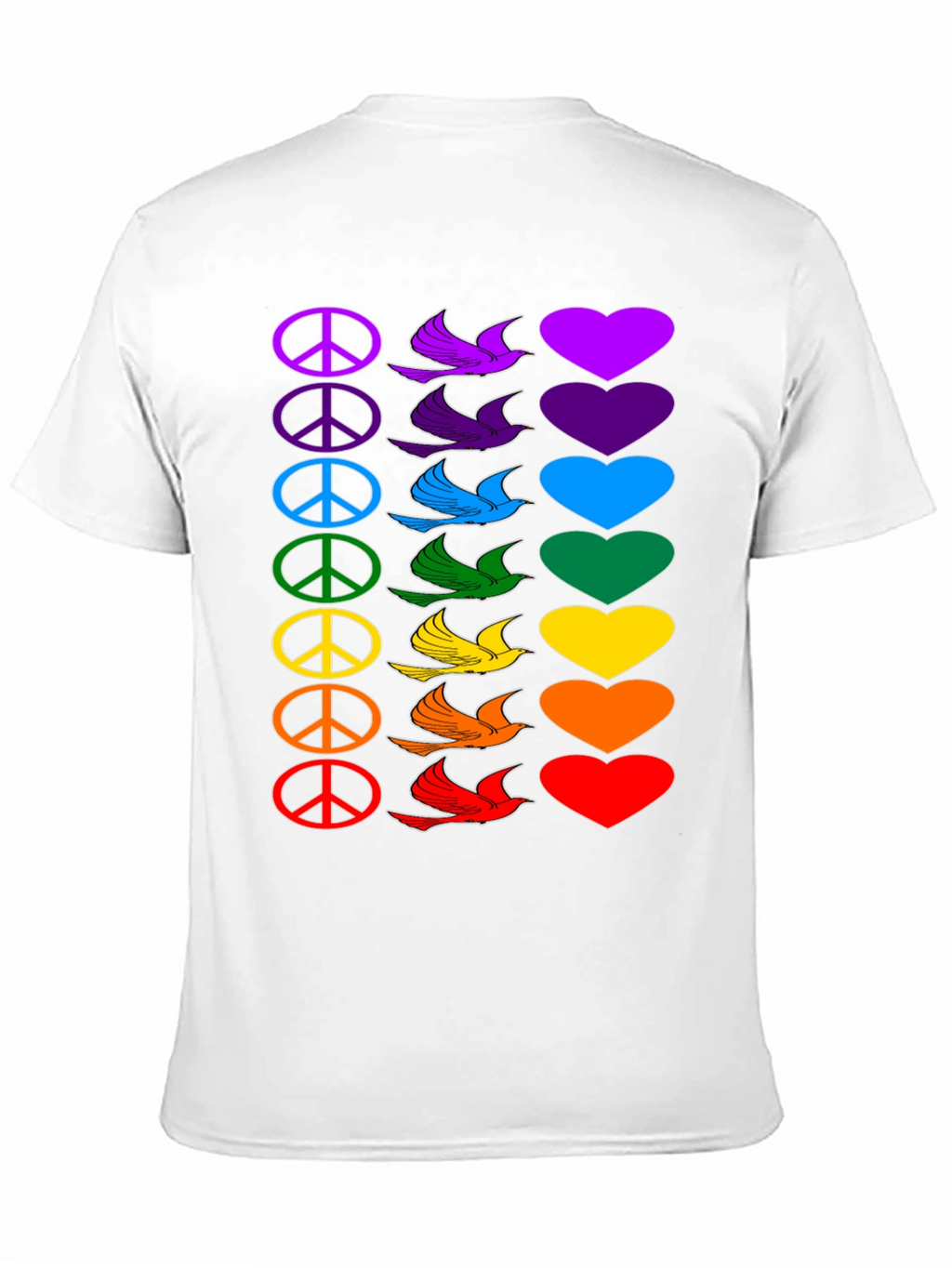 Rainbow Peace Love T-Shirt