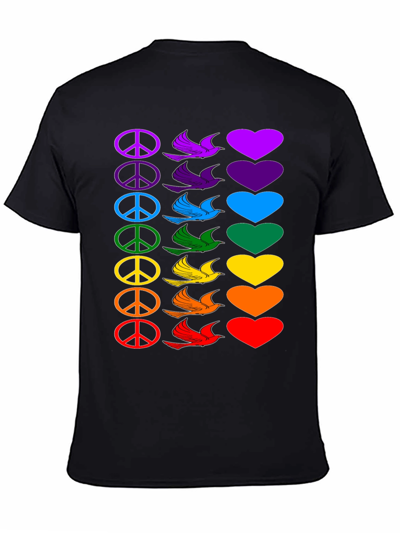 Rainbow Peace Love T-Shirt