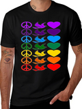 Rainbow Peace Love T-Shirt