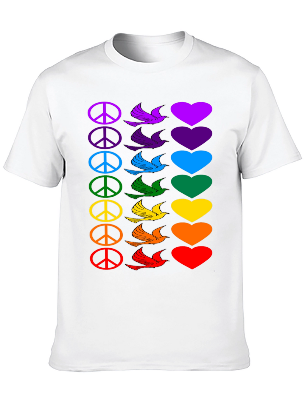 Rainbow Peace Love T-Shirt
