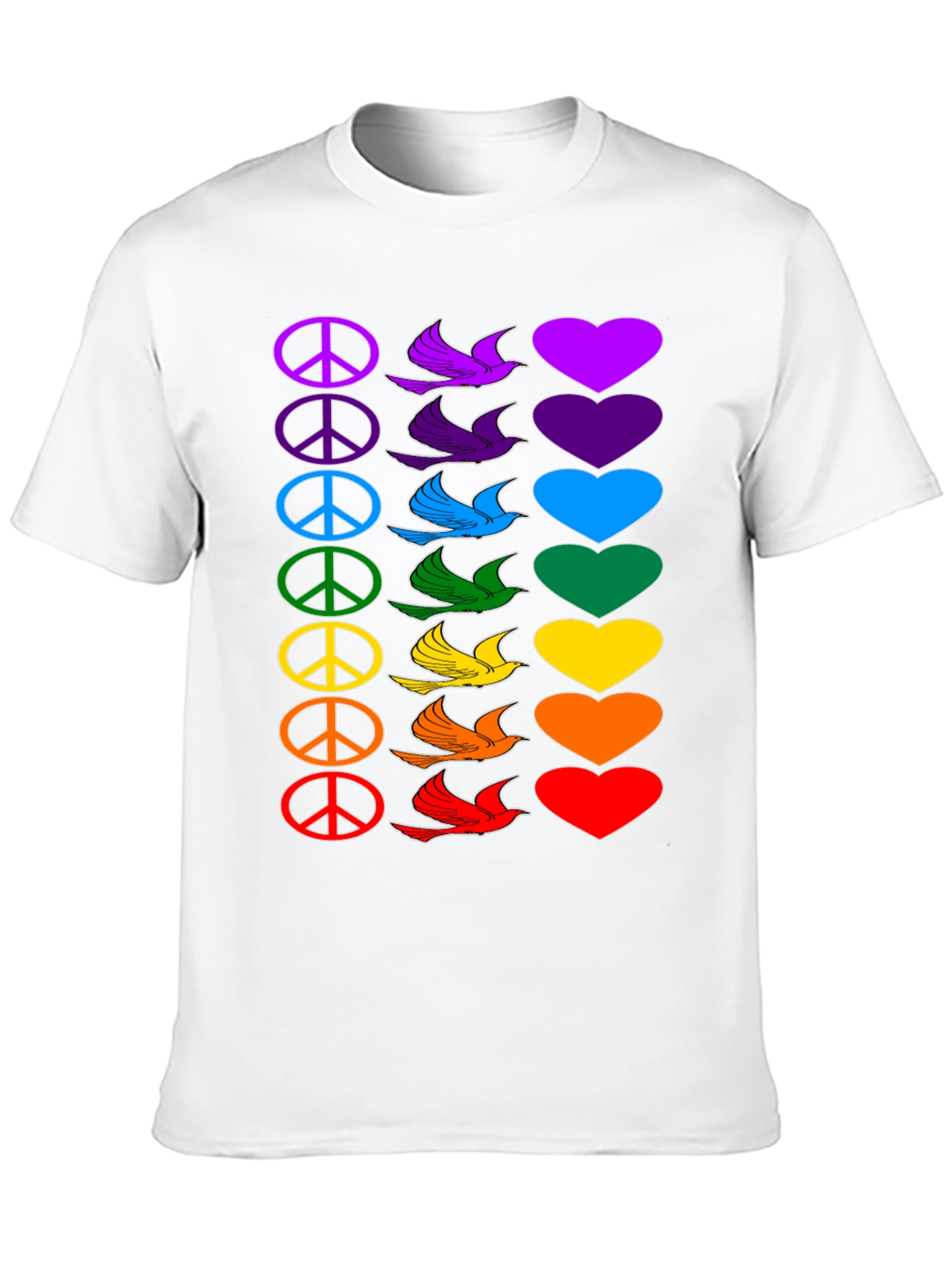 Rainbow Peace Love T-Shirt