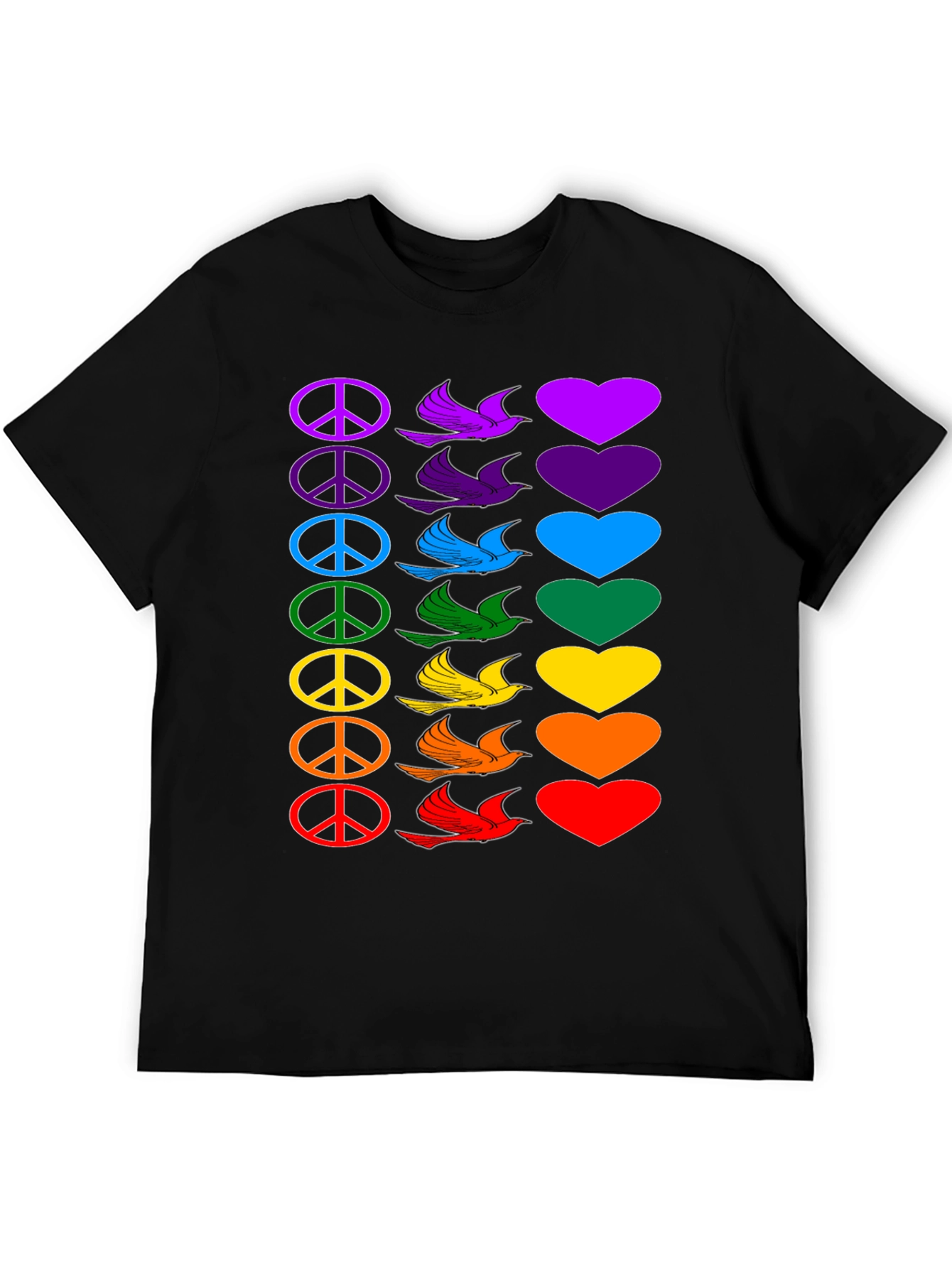 Rainbow Peace Love T-Shirt