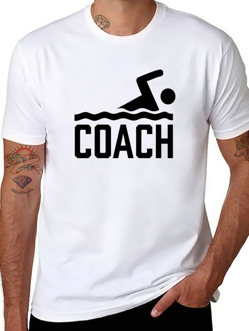 Swimming Coach T-Shirt - Sporty Design